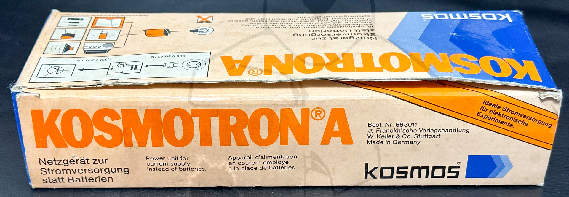 Kosmos Elektronik Kosmotron A Netzteil - Verpackung, Rückseite